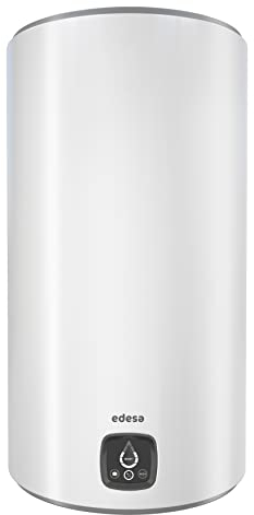 Edesa Digital 50L - Termo Eléctrico 50 Litros Vertical, Calentador de Agua con Pantalla Digital, Función Smart, 61,3 x 43,3 x 45,1 cm, Color Blanco, Eficiencia Energética B [Rango (A+/F)]