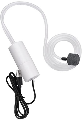 Fesjoy Aquarium USB Luftpumpe Kleine Sauerstoffpumpe Luft Stein Rohr Fischtank Hängende Schnalle für Outdoor Angeln