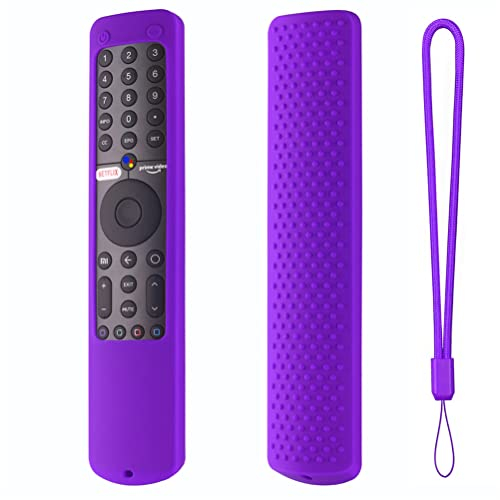 SanSixi Housse Compatible pour Xiaomi Mi TV P1 50 43 P1E Q1 75 Q1E 55 XMRM-19 Télécommande Vocale Housse Protectrice Lumineuse (Purple)