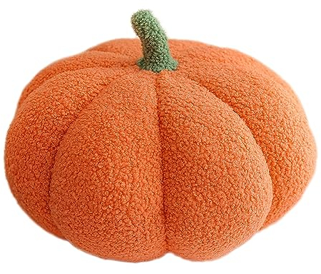 Proumhang Halloween-Kürbis-Kissen Herbst Kürbis Plüschtier Plüsch Spielzeug weich Thanksgiving Kürbis Dekoration Sofa Kissen Kürbis Spielzeug für Home Dekoration Party Favors 23cm Orange