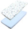 TupTam Baby Spannbettlaken Kinder Spannbetttuch für Babybett Kinderbett 2er Pack, Farbe: Meerestiere Blau, Größe: 90 x 200 cm