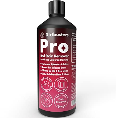Dirtbusters Pro Red Wine Stain Remover - Professional Carpet and Upholstery Cleaner for Clothing & Fabrics, Powerful Solution To Remove Stubborn Wine Stains (1L)
