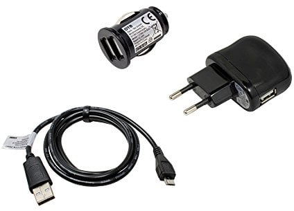 Ladeset kompatibel mit Panasonic Lumix DC-TZ96D,USB Kabel+Adapter,Kfz Adapter,2A