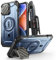 SUPCASE UB Mag XT für iPhone 14 Pro Max/iPhone 13 Pro Max Hülle mit Kameraschutz, Robust Handyhülle Bumper Case Schutzhülle kompatibel mit MagSafe mit Ständer und Gürtelclip (Blau)