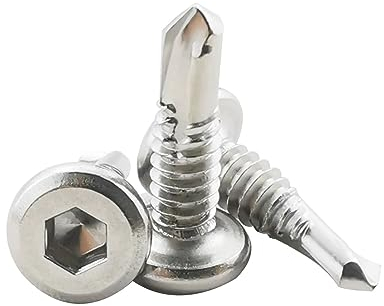 Fajoeda 60 viti autofilettanti a testa piatta, in acciaio inox 410, 5,5 x 19 mm, disponibili (da 16 mm fino a 38 mm, argento)