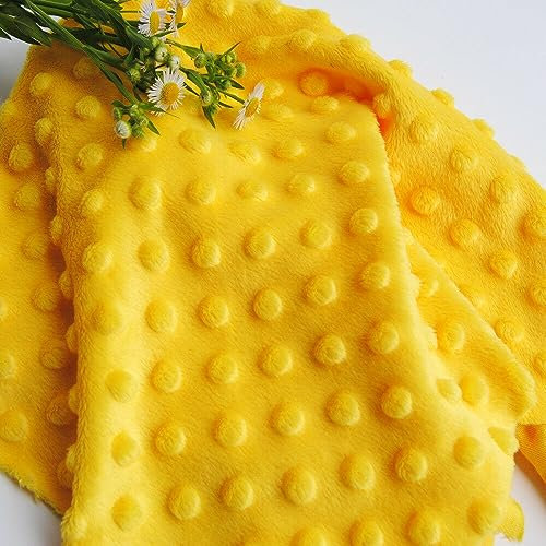 Dimple Dot superweicher Fleece-Stoff, kuschelig, weiches Material, 160 cm breit, Gelb, 1 m