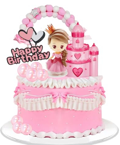10 Stück Prinzessin Cake Topper,Prinzessin Schloss Kuchen Dekoration,Prinzessinnen Tortendeko,Baby Shower Deko für Mädchen Dusche Kuchen Dekoration Hochzeit Geburtstag Party Dekorationen