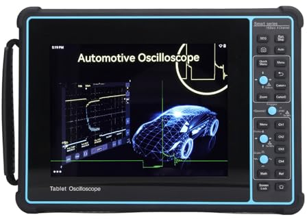 2-Kanal-Automobil-Oszilloskop, 1GSA/s HD-Bildschirm, Digitales Oszilloskop, 200 MHz Bandbreite, Tragbares Auto-Diagnose-Oszilloskop (EU-Stecker)