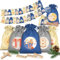 KESSER® Adventskalender zum Befüllen 24 Jutebeutel 20 x 12 cm Gedruckte Stoffbeutel Kinder Weihnachtskalender zum Selber Befüllen Inkl.. 24x Schildchen + 1 Großer Aufbewahrungsbeutel Stoff
