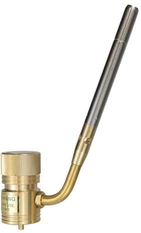 HCPRO BLAZE HCBZT1 Mapp Gas Torch, Propane Single Burner Torch Head 360° Rotatable Nozzle, Plumbing Torch Flame Adjustable Fuel by Propane Mapp Map-Pro Gas, High Intensity, Brass Pressure Regulator