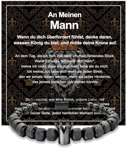 VGWON Armband Herren, Geschenke für Männer, Männergeschenke, Geburtstagsgeschenk für Männer, Jahrestag Geschenk für Ihn Freund Ehemann 330