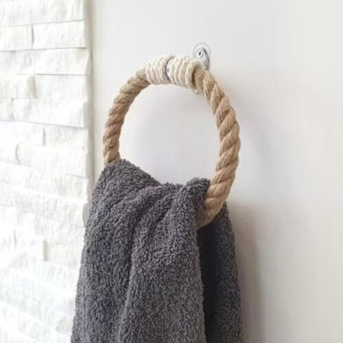 SPORTARC Porta asciugamani in corda, gancio per asciugamano da parete, porta asciugamani da bagno, accessorio per il bagno, 977HQPSL8TSC00R00359