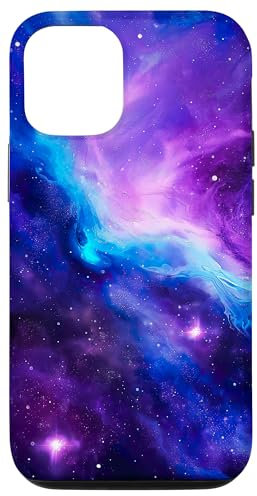 Custodia per iPhone 13 Galassia Nebulosa Universo Spazio Stelle Galaxy Viola Blu