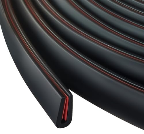 3 Meter Rubber Edge Trim, Black U Channel Edge Trim Self-Adhesive Channel Door Seal Strip for Sheet Metal Door Frame Windows, Fits 0.5-2mm Edges