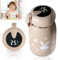 GBKDQQ 320 ML Thermosflasche, Thermoskanne Baby Unterwegs Vakuum Lsolierbecher Thermosflasche Edelstahl für Kinder mit LED-Temperaturanzeige Vakuum Trinkflaschen, Ideal für Hitze und Kälte，Kaffeefarbe