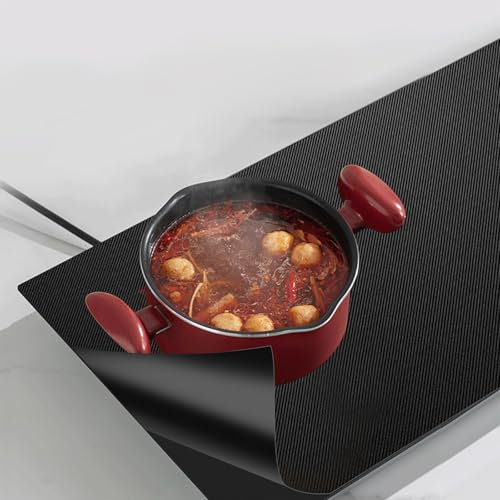 Large Induction Hob Protector Mat -90x54cm Magnetic Cooktop Scratch Protector Heat Resistant Anti Slip Kitchen Mat Protect Cooker for Induction Stove Multifunctional Silicone Mats