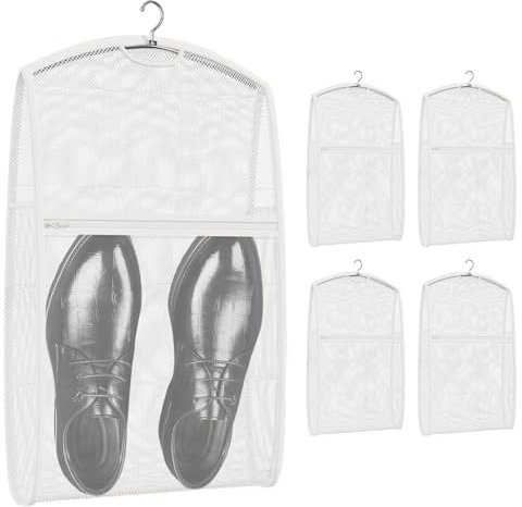 Bolsa de lavandería de Zapatos, Bolsa para Lavadora de Zapatos, Entrenadores de Captura de Lavado Juego de 5, Bolsa de Lavadora de Calzado portátil Reutilizable hangable para Zapatillas de Zapatillas