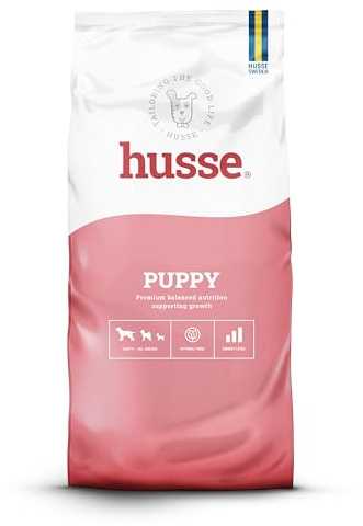 Husse Puppy Dry Dog Food with Chicken & Rice | Complete Nutrition for Growth & Development, 15kg