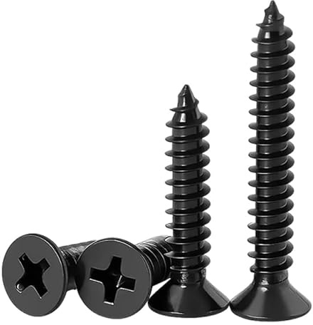 50 Stück Holzschrauben Torx Schwarz, Schrauben M5 X 35 mm, Schwarz Zink Plattiert, Ideal für Möbel- und Heimwerkerprojekte