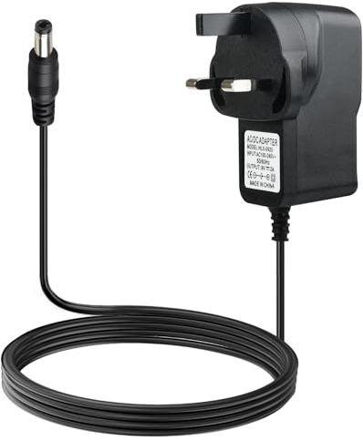 9V DC Power Supply Adapter for RockJam Keyboard RJ661 RJ761 RJ654 RJ461, 2M UK Plug Power Supply with 5.5mm x 2.5mm Plug for Reebok Exercise Bike GB50 GB40s, 9V 2A Charger Adapter Center Positive