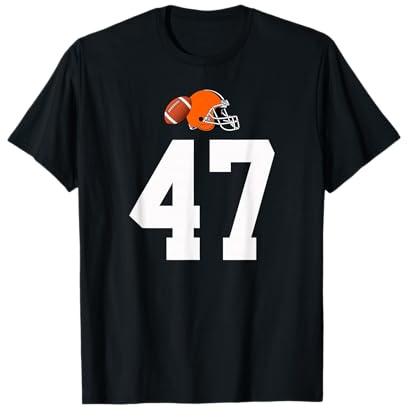 Americano Fútbol Casco Estilo Vintage Número Camiseta