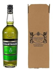 CG94 - Chartreuse Verte 70 cl, Liqueur aux Herbes des Moines Chartreux, Liqueur Verte Originale