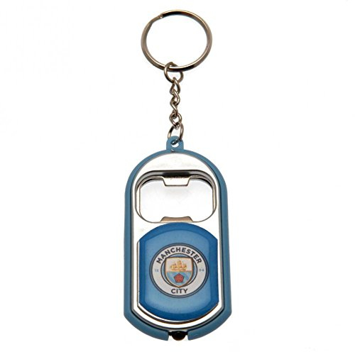 Manchester City Torch Light Bottle Opener Keyring - Multi-Colour