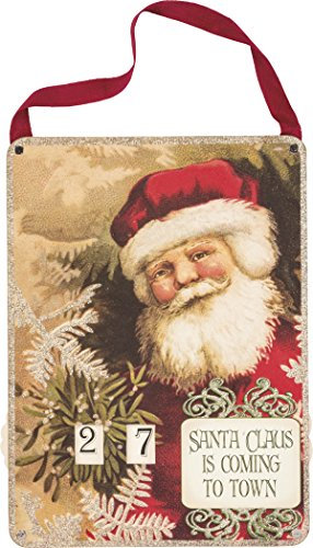 Wanddekoration Santa Is Coming, Vintage-Stil