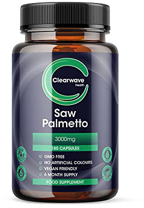 Extrait de palmier nain - dose quotidienne équivalente de 3000 mg utilisant un extrait 15:1. 180 capsules végétaliennes - Extrait de palmier nain à haute dose - 6 mois d'approvisionnement.
