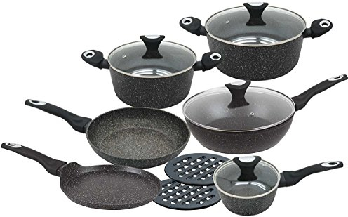 12-teiliges Topfset Geschirset Topf Granit Klausberg KB-7201