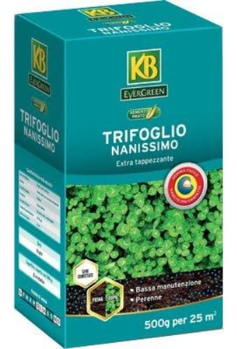 KB Semi Prato Trifoglio NANISSIMO CONFETTATO - SEMENTI per Tappeto ERBOSO 500GR