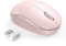 seenda Wireless Mouse, 2.4G Noiseless Mouse with USB Receiver Portable Computer Mice for PC, Tablet, Laptop, Notebook with Windows System - Pink