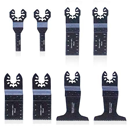 zosenda Lot de 8 Lames de Scie Oscillantes Universelles pour Couper du Bois, Lames de Scie à Dégagement Rapide pour Fein Multimaster, Dremel, Bosch, Makita, Dewalt et Bien Plus Encore