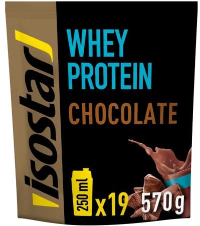 Isostar - Whey Protein - Milchproteinpulver für Hyperprotein-Getränke - Geschmack: Schokolade - Gewicht: 570 g (19 Getränke) - 212495