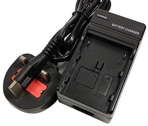 Justinpower Battery Charger for Canon BP-911, BP-911K, BP-914, BP-915, BP-924, BP-927, BP-930, BP-941, BP-945, BP-950G, BP-970G Camcorders - 8.4V Output - Black Blue