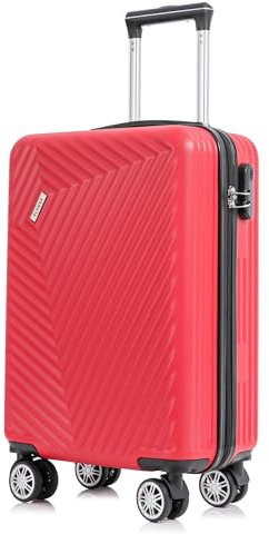 55x35x20 Cabin Suitcase Carry on Hard Shell Hand Luggage Cabin Bag Case Approved for Ryanair EasyJet 2 + Many More Small Fits 8kg-10kg 35 Litre Capacity 3 Digit Lock + Telescopic Handle Cabin Luggage