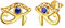 Aurora Tears Ägyptisches Auge des Horus Ohrstecker 925 Sterling Silber Evil Eye Ohrring 18 Karat vergoldeter Schmuck für Männer und Frauen DE0233Y