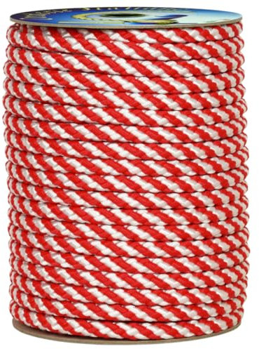 Corderie Italiane, 006073871, Treccia segnaletica bianco/rossa 10 mm - 20 mt