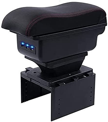 MCHNB Accoudoirs pour Peugeot 104 106 107 1007 205 206 207 208 3008 Boîte De Rangement Universelle pour Accoudoir Central De Voiture avec Porte-gobelet Cendrier