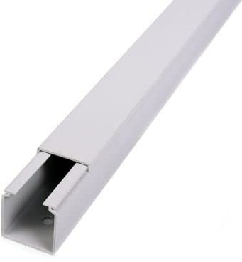 24m Kabelkanal BxH 30x30 mm, Länge 2m, Installationskanal, Leitungskanal, schraubbar, PVC grau