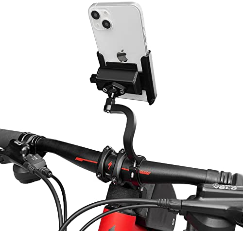 Fahrrad- und Motorrad-Handyhalterung aus Aluminiumlegierung - Erhöht, Wasserdicht, 360° Drehbar - Universelle Lenkerhalterung
