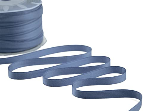 Furlanis - Doppelsatinband, Italienische Gewebe - Marineblau, 10 mm x 25 m, Avio