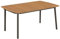 FIRBNUS 150x90x72 cm Couchtisch Holzlattendesign Gartentisch Balkontisch Outdoor Garten Esstisch Esszimmertische Beistelltisch Gartenmöbel Kaffeetisch Küchentisch Massivholz Akazie und Stahl