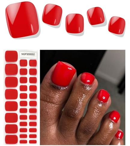 EBANKU 32 PCS Gel Nail Wraps Nagelsticker, Full Wraps Nagelaufkleber Cured Gel Nail Strips Gel Nagellack Aufkleber für Frauen Mädchen Dekoration (#8)