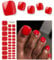 EBANKU 32 PCS Gel Nail Wraps Nagelsticker, Full Wraps Nagelaufkleber Cured Gel Nail Strips Gel Nagellack Aufkleber für Frauen Mädchen Dekoration (#8)