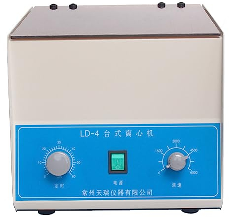 TAHALI Centrifugeuse de Paillasse de Laboratoire électrique LD-4, centrifugeuse 4000-6000 TR/Min avec minuterie et contrôle de Vitesse pour Laboratoire,100ml*4