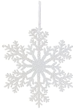 Windspiel Garten Schneeflocke Dekoration Ornamente Weihnachten Acryl Transparent Widget Weihnachtsverzierung Luftpflanzen Echt (D, One Size)