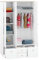 Kleiderschrank Drehtürenschrank 117cm weiß Buche