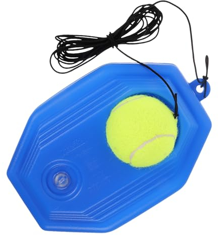 KOMBIUDA 1 Satz Tennistrainer Tennis-übungs-rebounder Tennis-trainingsball Tennis-zugbasis Tennis-trainingsset Tennis-trainingsbasis Tennis-übungsgerät Suite Sport Gummi Individuell