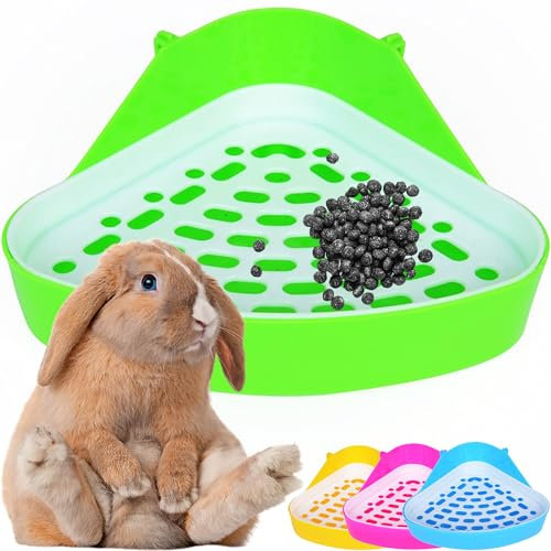 MINGZE Toilettes pour Animaux domestiques, Bac à litière de Coin Potty Trainer, pour Petit Rat, Hamster et Cochon d'Inde (Couleur aléatoire) 1